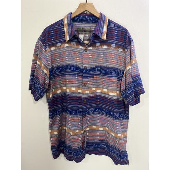 Vtg 90s Territory Ahead Shirt L Retro Button Up Southwest Boho Americana 70s - Picture 1 of 12